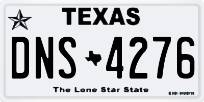 TX license plate DNS4276