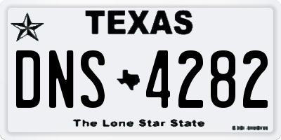 TX license plate DNS4282