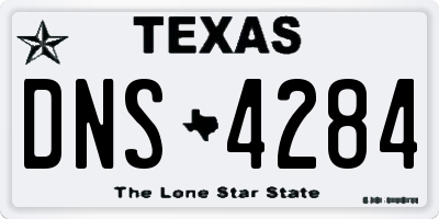 TX license plate DNS4284