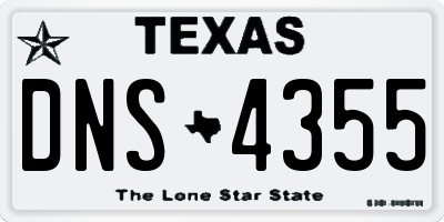 TX license plate DNS4355