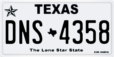 TX license plate DNS4358