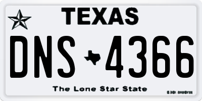 TX license plate DNS4366