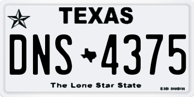 TX license plate DNS4375