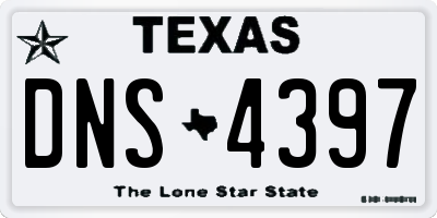 TX license plate DNS4397