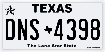 TX license plate DNS4398