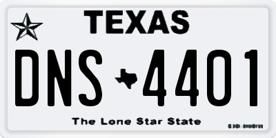 TX license plate DNS4401