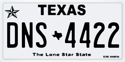 TX license plate DNS4422