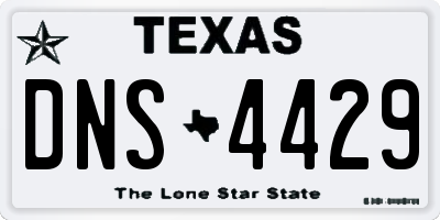 TX license plate DNS4429