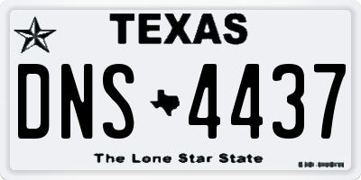 TX license plate DNS4437