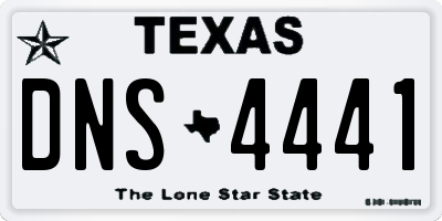 TX license plate DNS4441