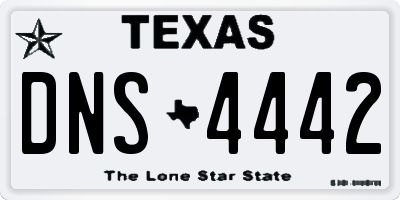TX license plate DNS4442
