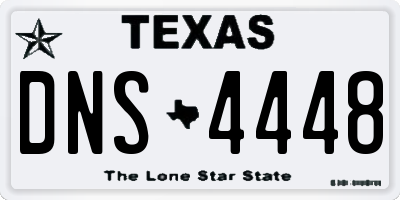 TX license plate DNS4448