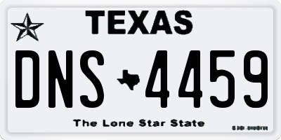 TX license plate DNS4459