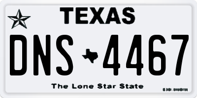 TX license plate DNS4467