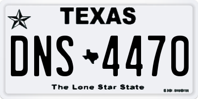 TX license plate DNS4470