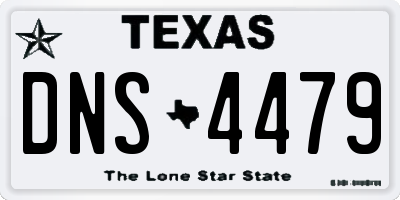 TX license plate DNS4479