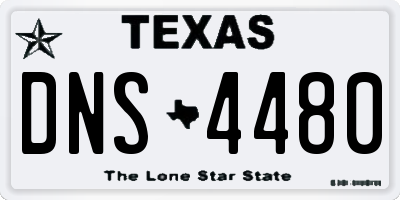TX license plate DNS4480