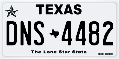 TX license plate DNS4482