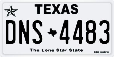 TX license plate DNS4483