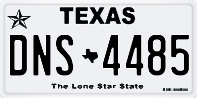 TX license plate DNS4485