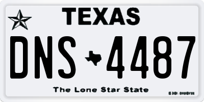 TX license plate DNS4487