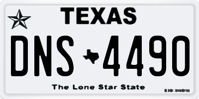 TX license plate DNS4490