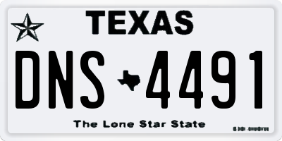 TX license plate DNS4491