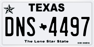 TX license plate DNS4497