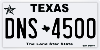 TX license plate DNS4500