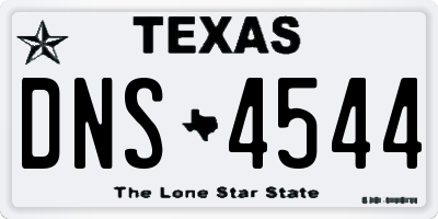 TX license plate DNS4544