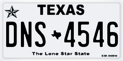 TX license plate DNS4546