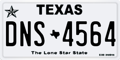 TX license plate DNS4564
