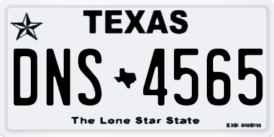 TX license plate DNS4565