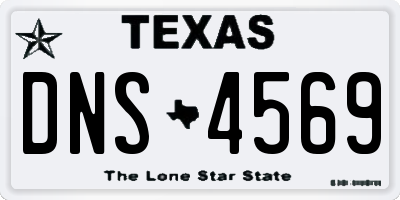 TX license plate DNS4569