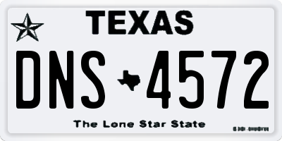 TX license plate DNS4572