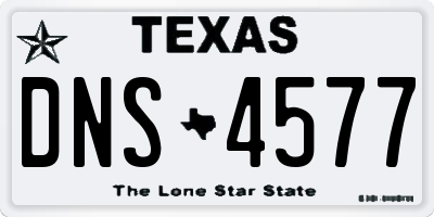 TX license plate DNS4577