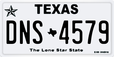 TX license plate DNS4579