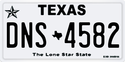 TX license plate DNS4582
