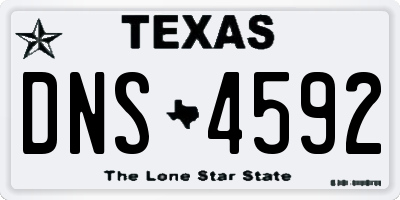 TX license plate DNS4592