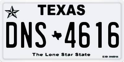 TX license plate DNS4616