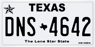 TX license plate DNS4642