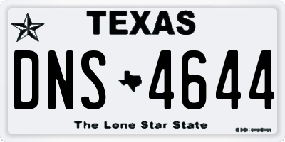 TX license plate DNS4644