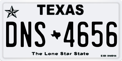 TX license plate DNS4656