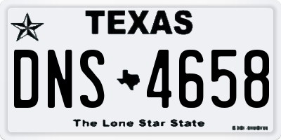 TX license plate DNS4658