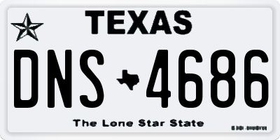 TX license plate DNS4686