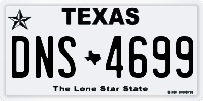TX license plate DNS4699