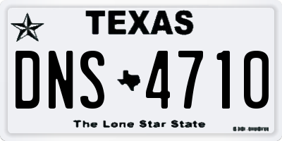 TX license plate DNS4710