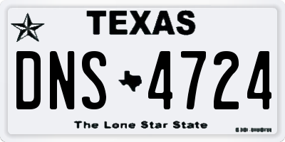 TX license plate DNS4724