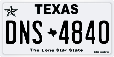 TX license plate DNS4840