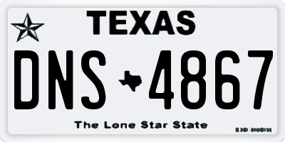 TX license plate DNS4867